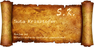 Suta Krisztofer névjegykártya