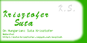 krisztofer suta business card